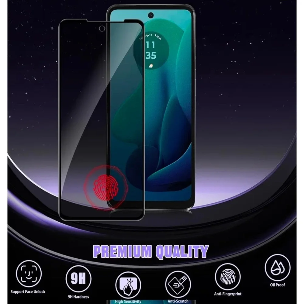 Privacy Screen Protector for Motorola‎ Moto G 5G 2024 9H Tempered Glass